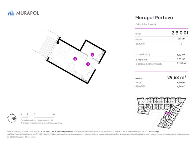Mieszkanie w inwestycji Murapol Portovo, symbol 2.B.0.01 » nportal.pl