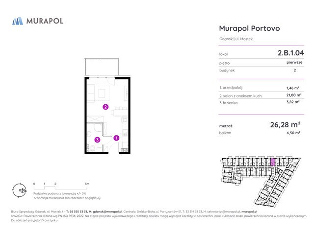 Mieszkanie w inwestycji Murapol Portovo, symbol 2.B.1.04 » nportal.pl