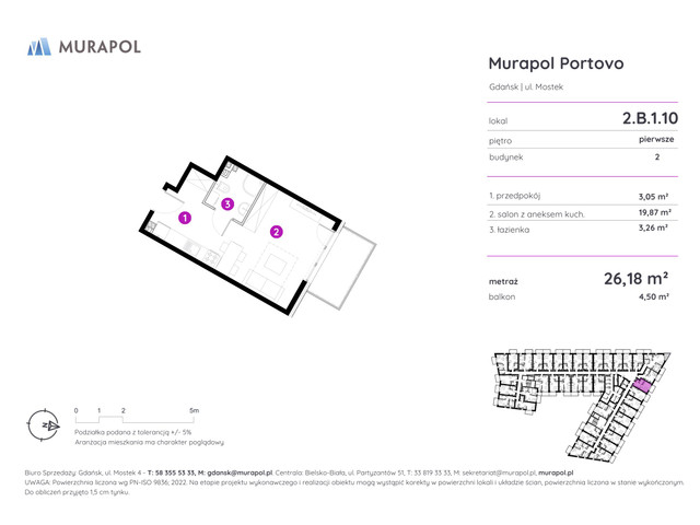Mieszkanie w inwestycji Murapol Portovo, symbol 2.B.1.10 » nportal.pl