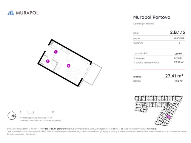 Mieszkanie w inwestycji Murapol Portovo, symbol 2.B.1.15 » nportal.pl