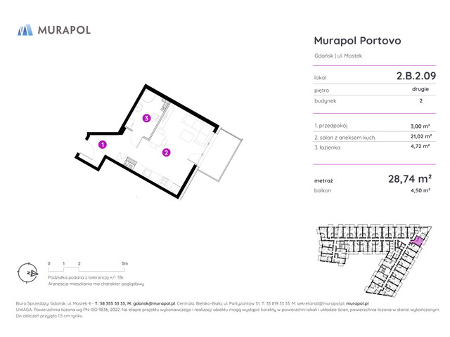 Mieszkanie w inwestycji Murapol Portovo, symbol 2.B.2.09 » nportal.pl