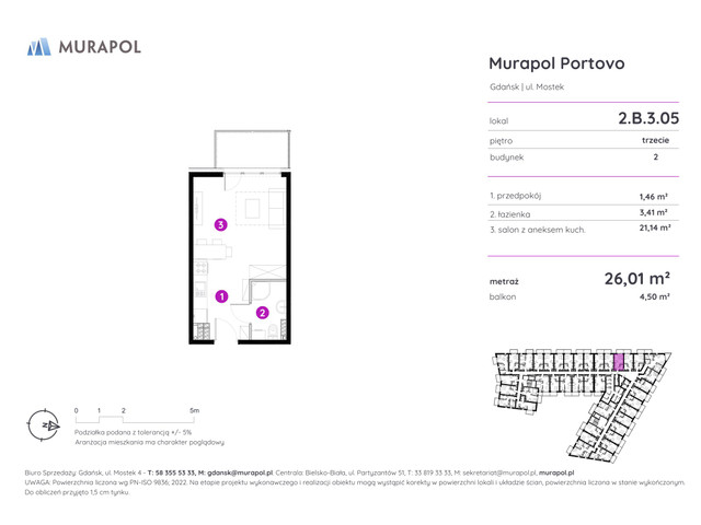 Mieszkanie w inwestycji Murapol Portovo, symbol 2.B.3.05 » nportal.pl