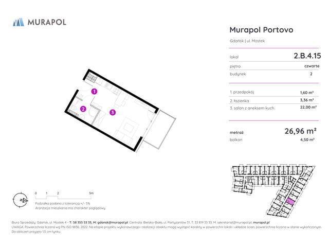 Mieszkanie w inwestycji Murapol Portovo, symbol 2.B.4.15 » nportal.pl