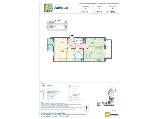 Mieszkanie w inwestycji JUNIQUE, symbol A1.1.13.3k » nportal.pl