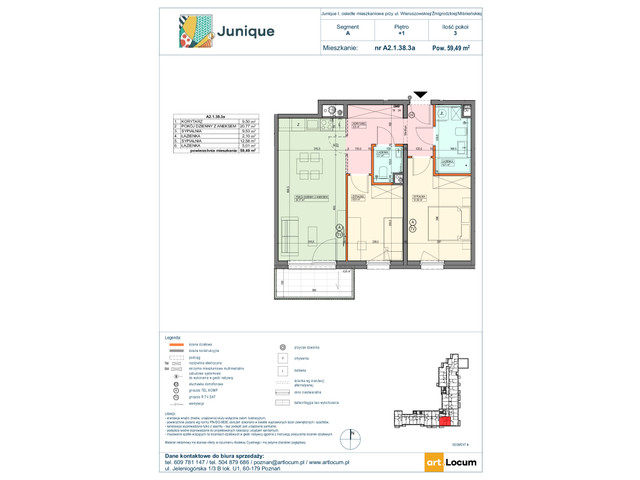 Mieszkanie w inwestycji JUNIQUE, symbol A2.1.38.3a » nportal.pl