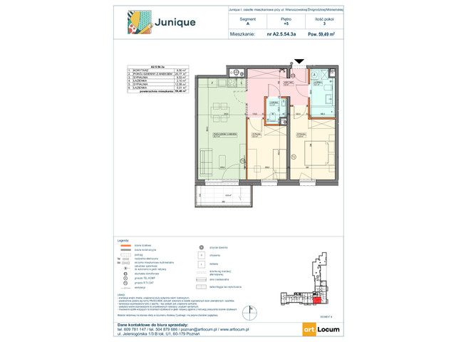 Mieszkanie w inwestycji JUNIQUE, symbol A2.5.54.3a » nportal.pl