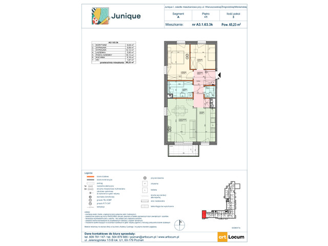 Mieszkanie w inwestycji JUNIQUE, symbol A3.1.63.3k » nportal.pl