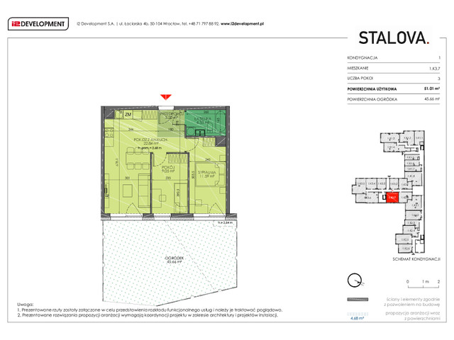 Mieszkanie w inwestycji Stalova, symbol 1.K3.7 » nportal.pl