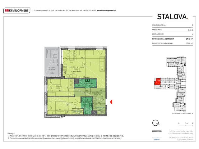 Mieszkanie w inwestycji Stalova, symbol 3.K3.5 » nportal.pl