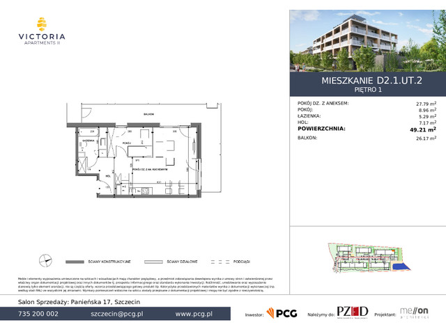 Mieszkanie w inwestycji Victoria Apartments 2, symbol D2.1.UT.2 » nportal.pl