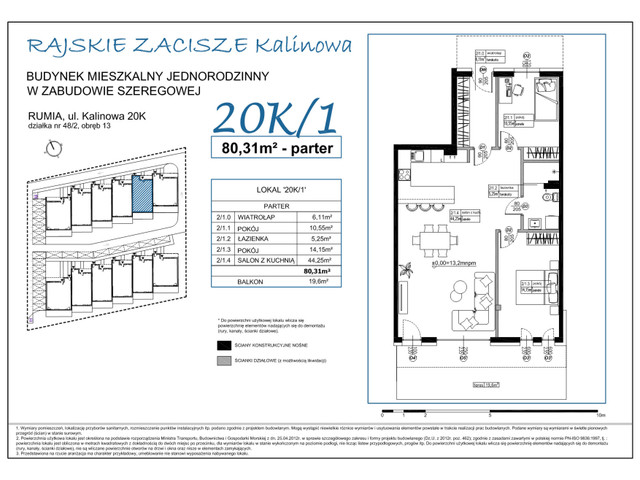Mieszkanie w inwestycji Rajskie Zacisze - Kalinowa, budynek MIESZKANIE K1, symbol 8 » nportal.pl