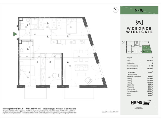 Mieszkanie w inwestycji WZGÓRZE WIELICKIE, symbol M-D08 » nportal.pl