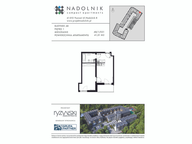 Mieszkanie w inwestycji Nadolnik Compact Apartments, symbol AB.1.031 » nportal.pl