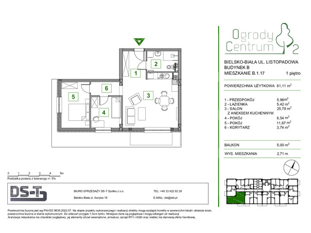 Mieszkanie w inwestycji Ogrody Centrum 2, symbol B.1.17 » nportal.pl