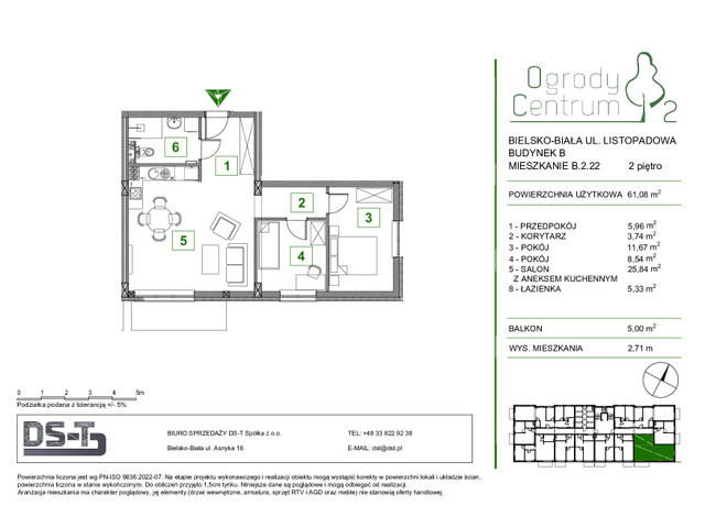 Mieszkanie w inwestycji Ogrody Centrum 2, symbol B.2.22 » nportal.pl