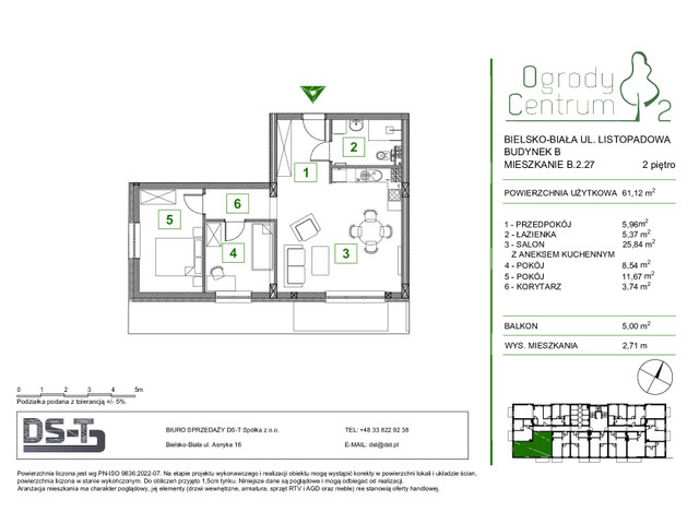 Mieszkanie w inwestycji Ogrody Centrum 2, symbol B.2.27 » nportal.pl