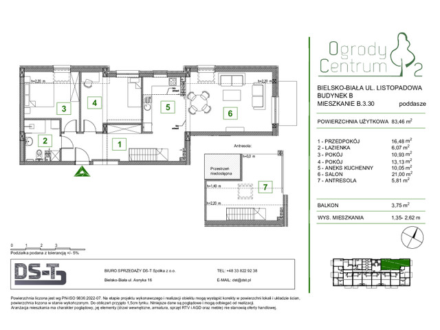 Mieszkanie w inwestycji Ogrody Centrum 2, symbol B.3.30 » nportal.pl