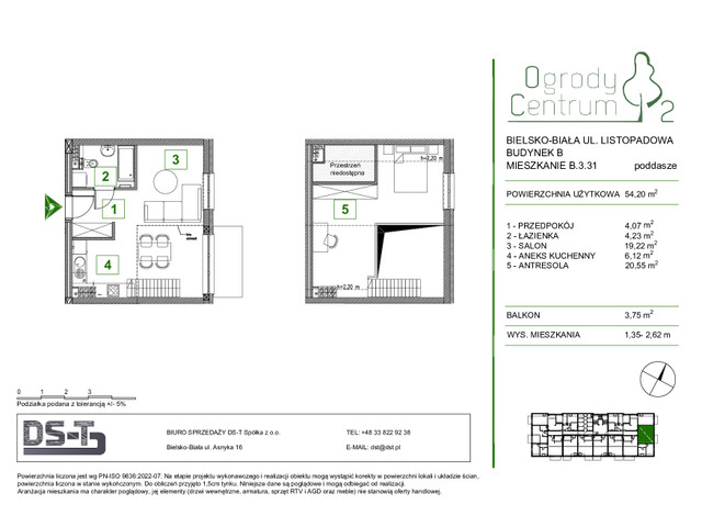 Mieszkanie w inwestycji Ogrody Centrum 2, symbol B.3.31 » nportal.pl