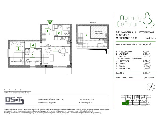 Mieszkanie w inwestycji Ogrody Centrum 2, symbol B.3.37 » nportal.pl