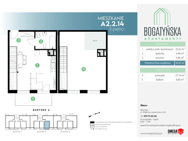 Mieszkanie w inwestycji Bogatyńska Apartamenty, symbol A2.2.14 » nportal.pl