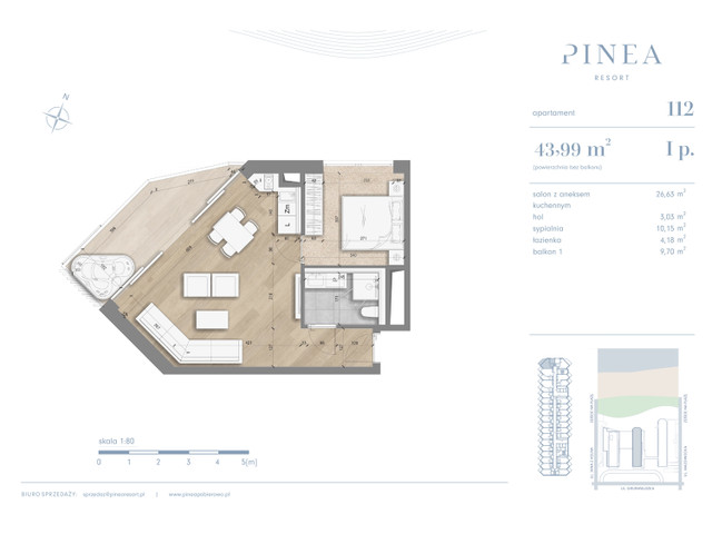 Mieszkanie w inwestycji PINEA Apartments | Apartamenty tuż pr..., symbol 112 » nportal.pl