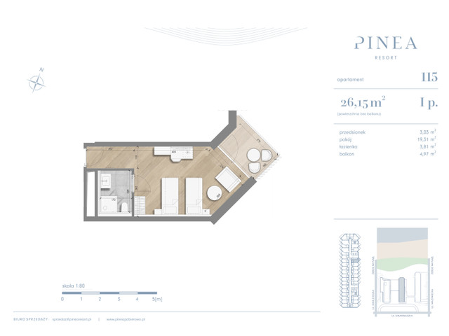 Mieszkanie w inwestycji PINEA Apartments | Apartamenty tuż pr..., symbol 115 » nportal.pl