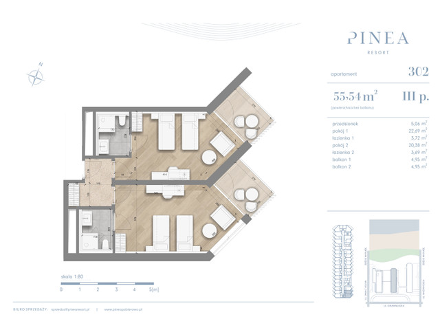 Mieszkanie w inwestycji PINEA Apartments | Apartamenty tuż pr..., symbol 302 » nportal.pl