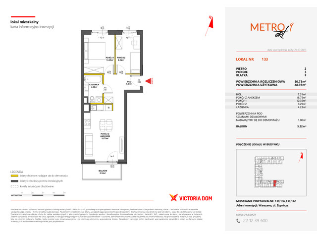Mieszkanie w inwestycji METRO ART, symbol 9M.133 » nportal.pl