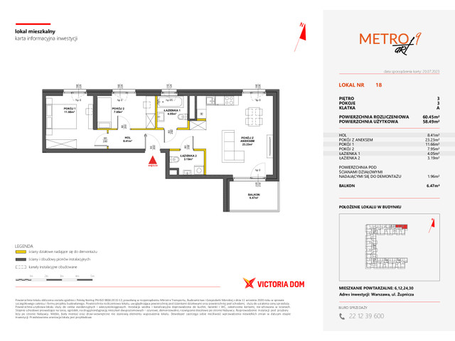 Mieszkanie w inwestycji METRO ART, symbol 9M.18 » nportal.pl