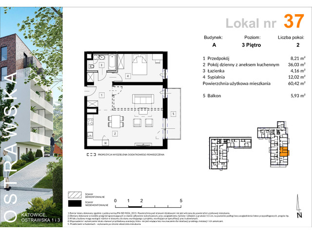 Mieszkanie w inwestycji Ostrawska 1, symbol A_M37 » nportal.pl