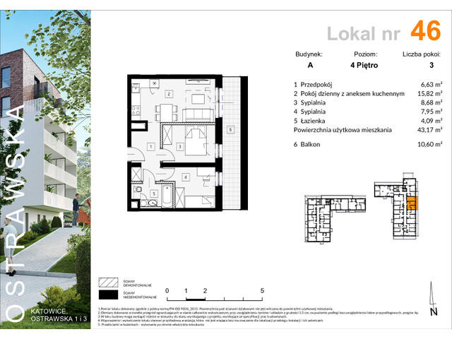 Mieszkanie w inwestycji Ostrawska 1, symbol A_M46 » nportal.pl