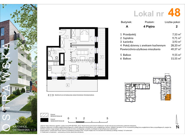 Mieszkanie w inwestycji Ostrawska 1, symbol A_M48 » nportal.pl
