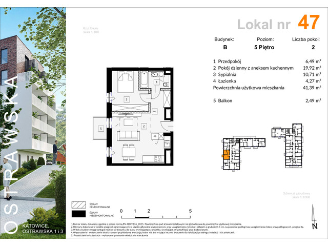 Mieszkanie w inwestycji Ostrawska 1, symbol B_M47 » nportal.pl