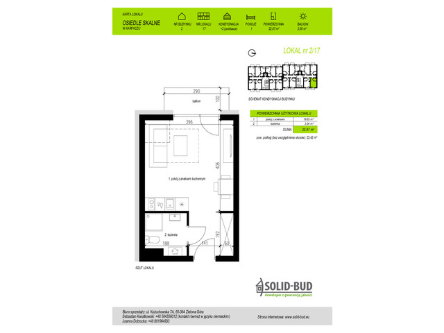 Mieszkanie w inwestycji Osiedle Skalne. Apartamenty z pompą c..., symbol 2/17 » nportal.pl