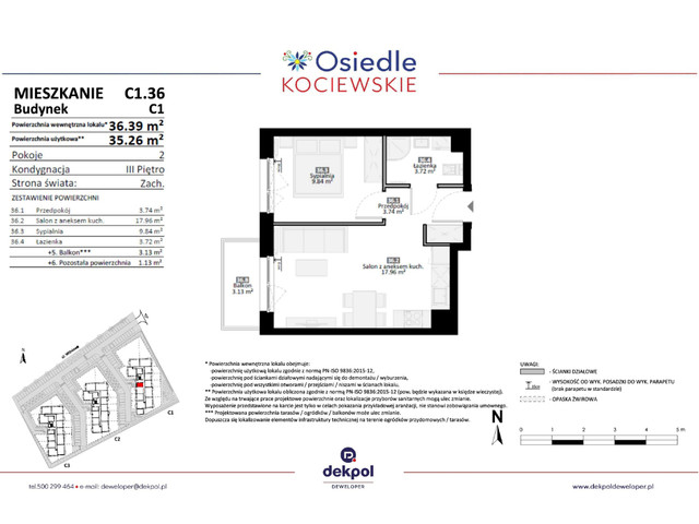 Mieszkanie w inwestycji Osiedle Kociewskie etap III, symbol C1.36 » nportal.pl