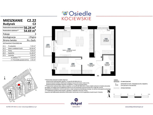 Mieszkanie w inwestycji Osiedle Kociewskie etap III, symbol C2.22 » nportal.pl