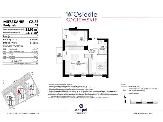 Mieszkanie w inwestycji Osiedle Kociewskie etap III, symbol C2.23 » nportal.pl