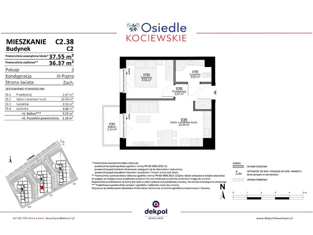 Mieszkanie w inwestycji Osiedle Kociewskie etap III, symbol C2.38 » nportal.pl