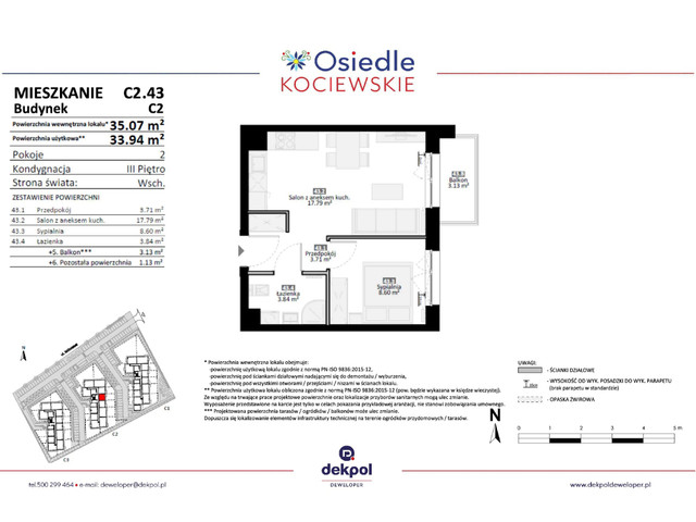 Mieszkanie w inwestycji Osiedle Kociewskie etap III, symbol C2.43 » nportal.pl