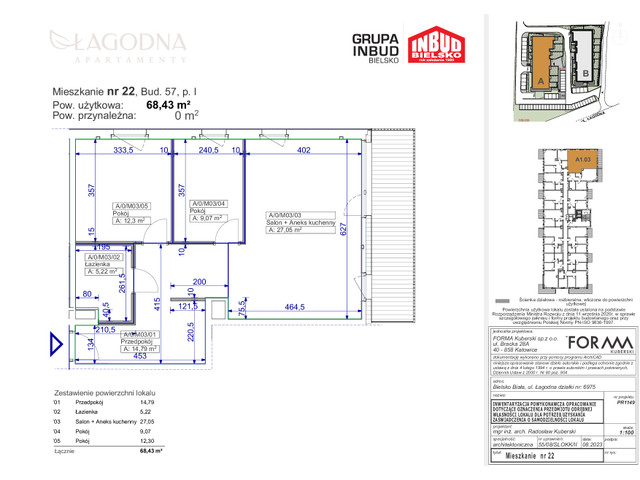 Mieszkanie w inwestycji Apartamenty Łagodna, symbol 22A » nportal.pl