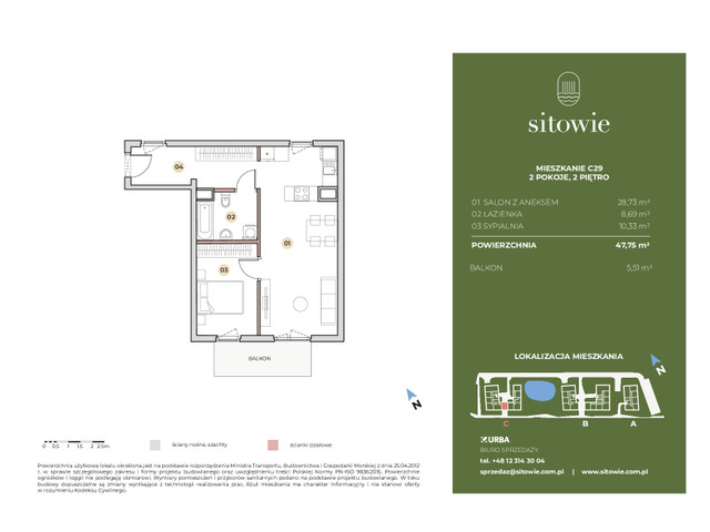 Mieszkanie w inwestycji Sitowie, symbol C29 » nportal.pl