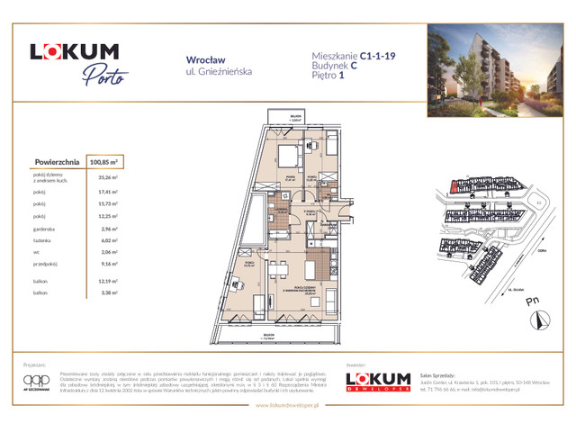 Mieszkanie w inwestycji Lokum Porto, budynek Promocja!, symbol C1-1-19 » nportal.pl