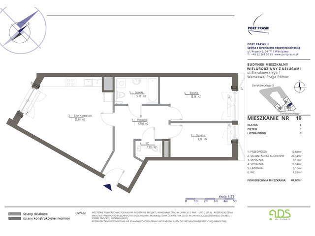 Mieszkanie w inwestycji Port Praski, symbol SIERAKOWSKIEGO.1_19 » nportal.pl