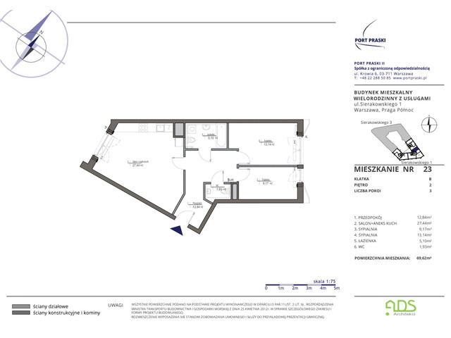 Mieszkanie w inwestycji Port Praski, symbol SIERAKOWSKIEGO.1_23 » nportal.pl