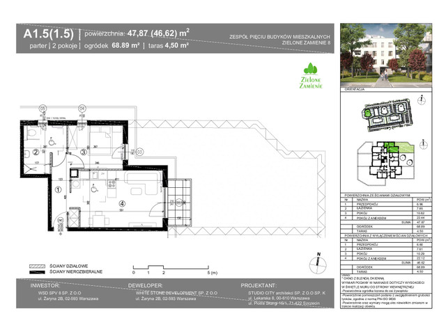 Mieszkanie w inwestycji Zielone Zamienie Etap VIII, symbol A1_5 » nportal.pl