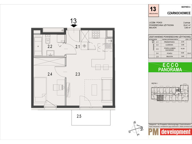 Mieszkanie w inwestycji ECCO PANORAMA, symbol A.13 » nportal.pl