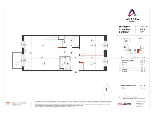 Mieszkanie w inwestycji Osiedle Aurora, symbol A-L1-LM-114 » nportal.pl