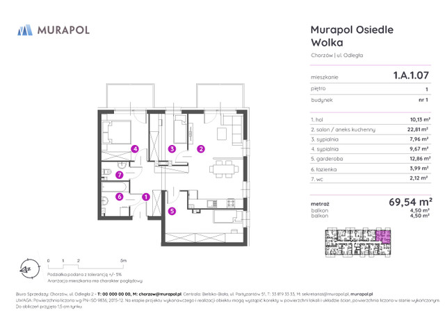 Mieszkanie w inwestycji Murapol Osiedle Wolka, symbol 1.A.1.07 » nportal.pl