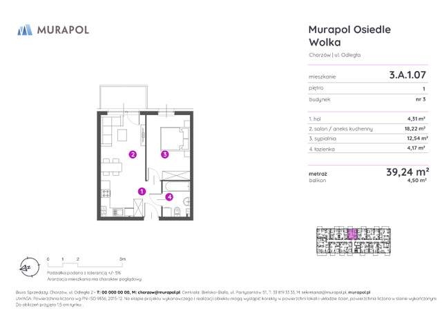Mieszkanie w inwestycji Murapol Osiedle Wolka, symbol 3.A.1.07 » nportal.pl