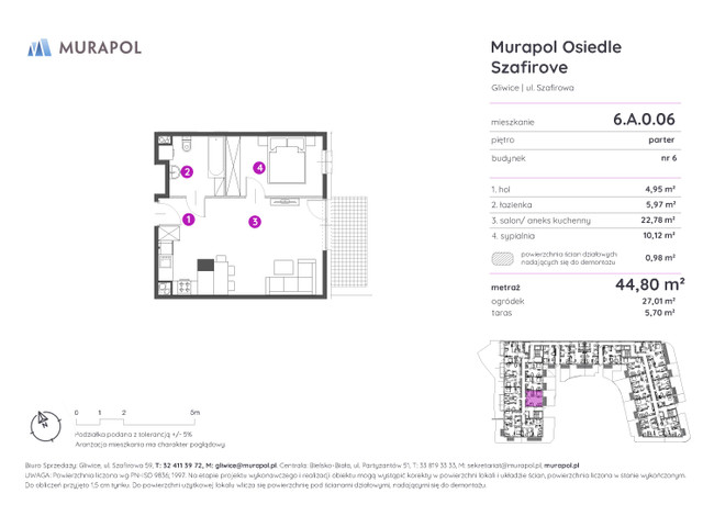 Mieszkanie w inwestycji Murapol Osiedle Szafirove, symbol 6.A.0.06 » nportal.pl